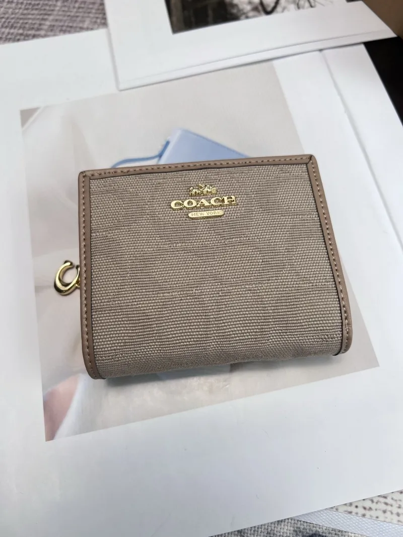Coach Beige Small Bifold Wallet