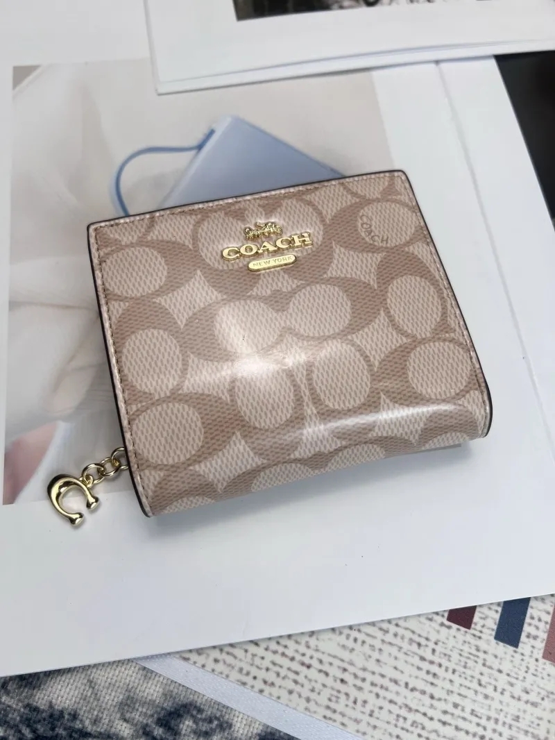 Coach Signature Light Beige Bifold Wallet