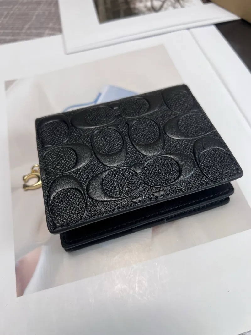 Alternative view of Coach Black Leather Small Bifold Wallet