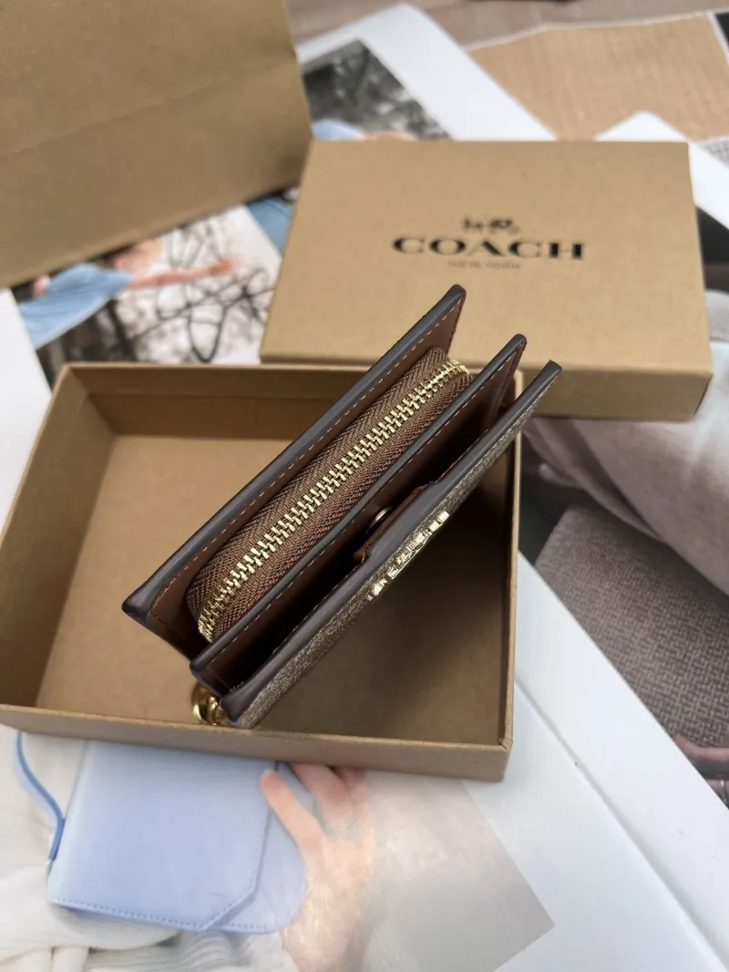 Coach Brown Signature Bifold Wallet - Image 5