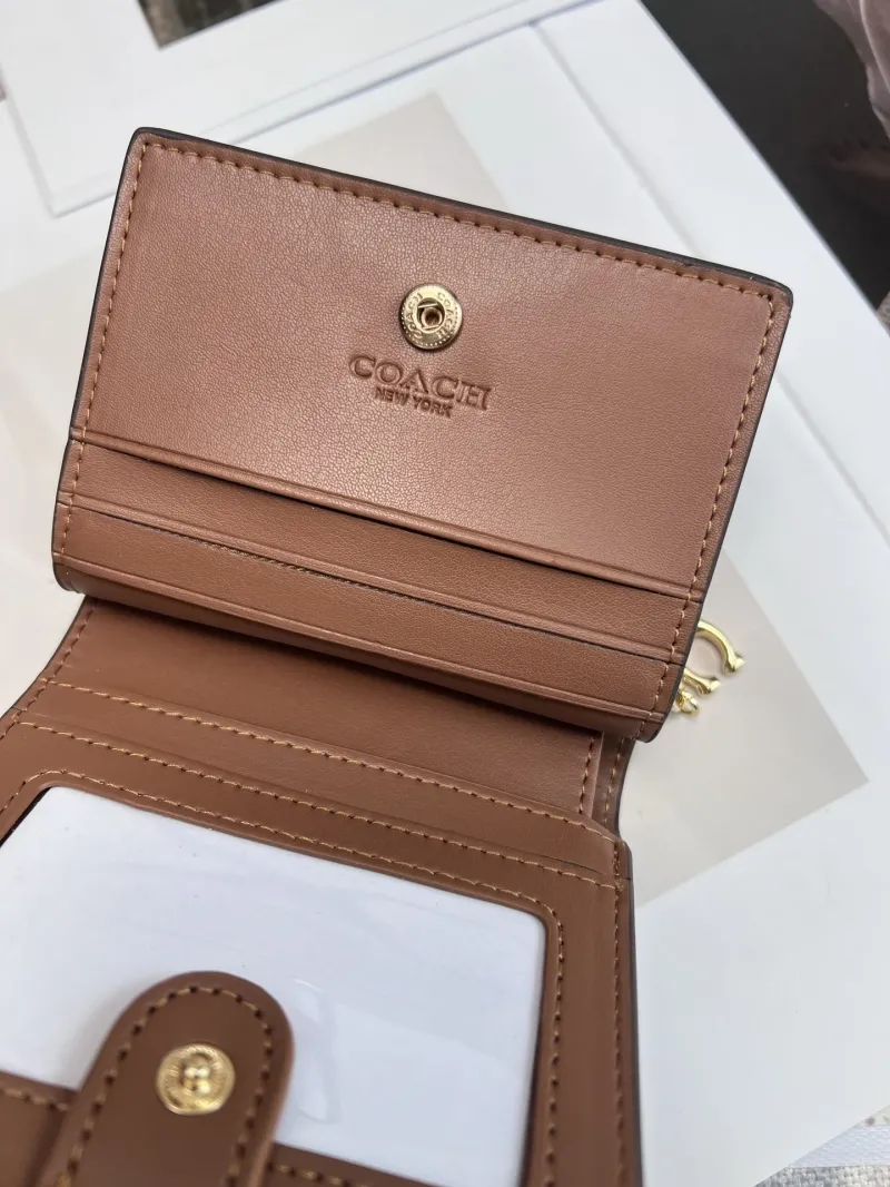 Coach Brown Signature Bifold Wallet - Image 7