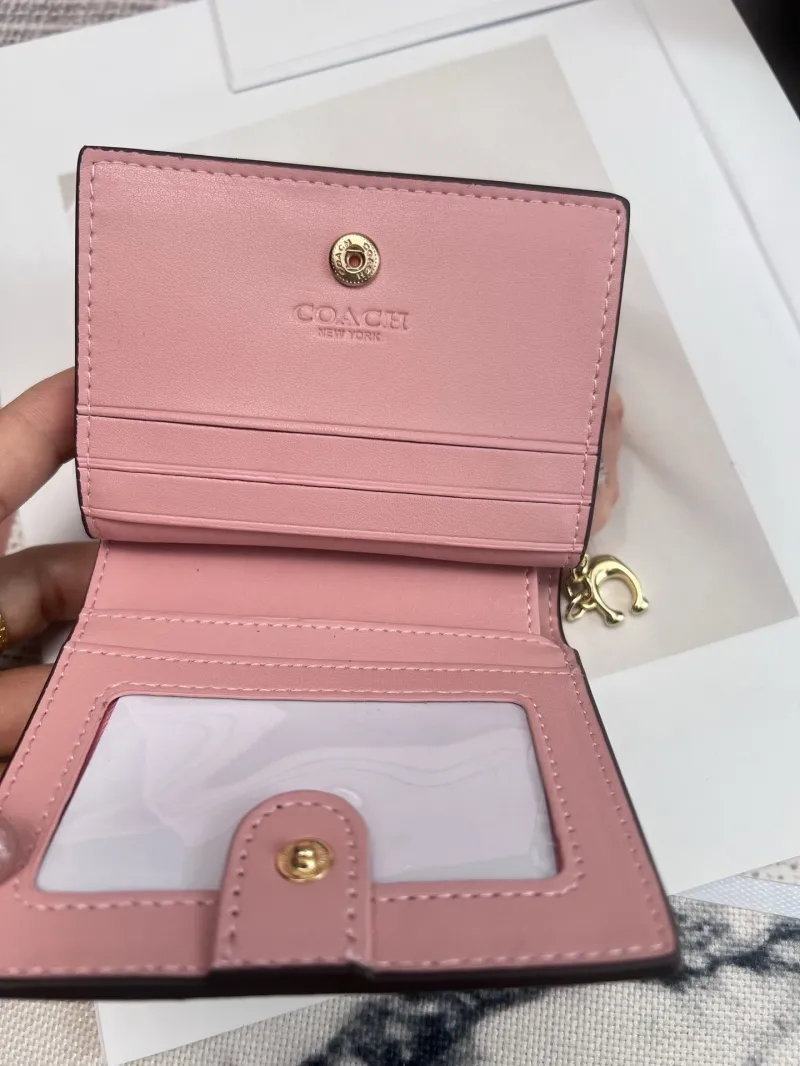 Coach Light Khaki Signature Compact Wallet - Image 7