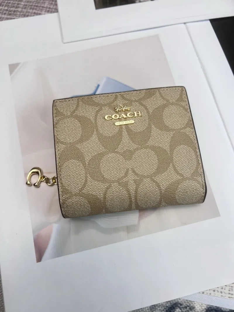 Coach Signature Light Khaki Bifold Wallet
