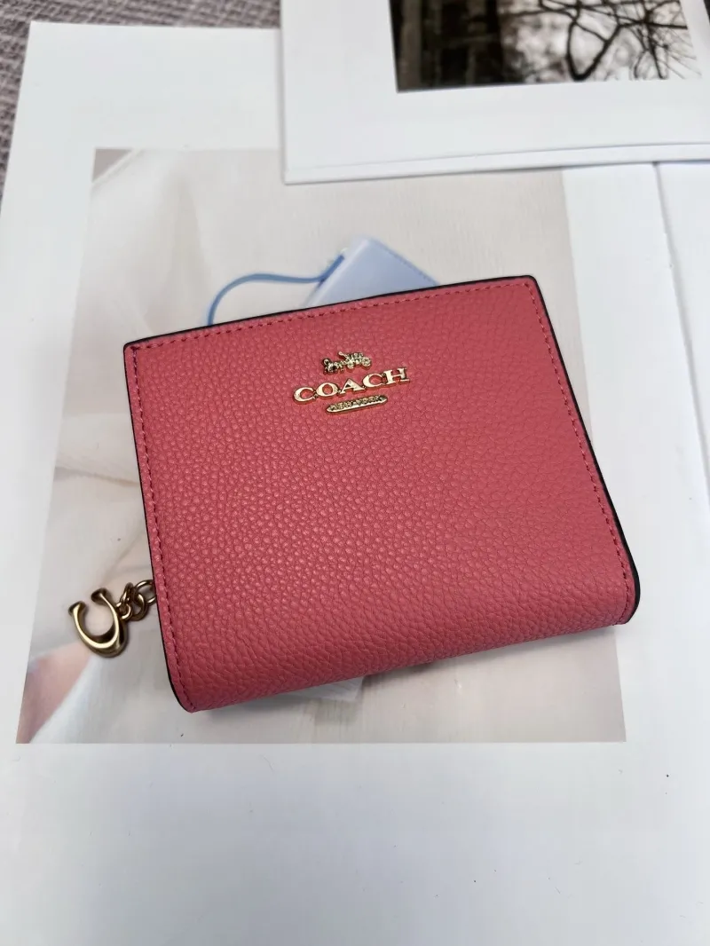 Coach Pink Leather Bifold Wallet