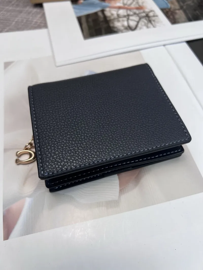 Alternative view of Coach Navy Leather Small Bifold Wallet
