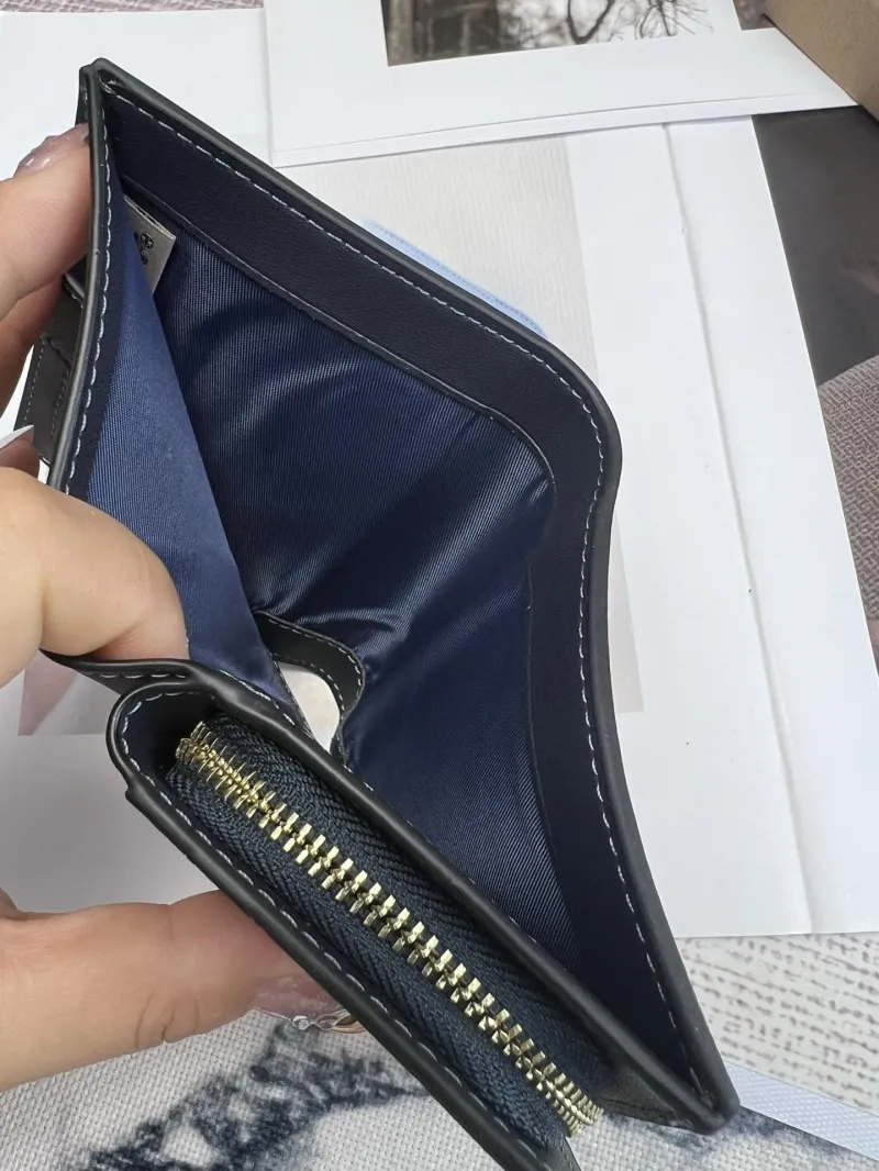 Coach Navy Leather Small Bifold Wallet - Image 8