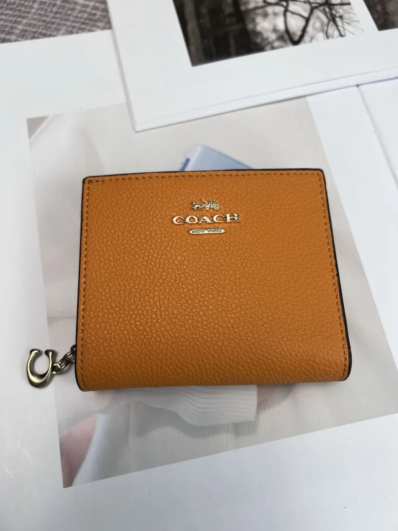 Coach Orange Leather Bifold Wallet 52