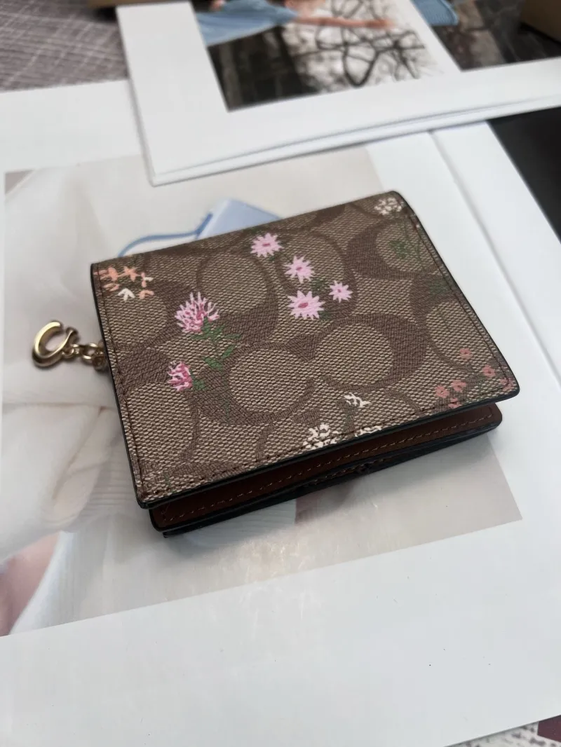 Alternative view of Coach Brown Floral Print Small Wallet 58