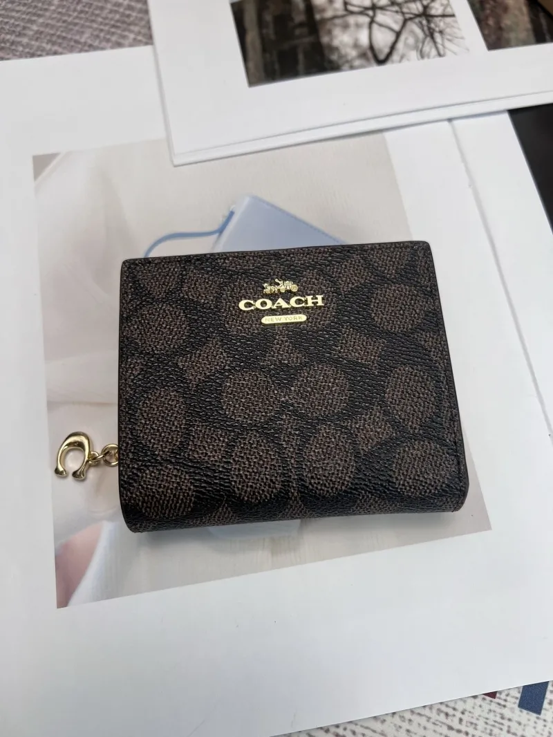 Coach Dark Brown Signature Bifold Wallet
