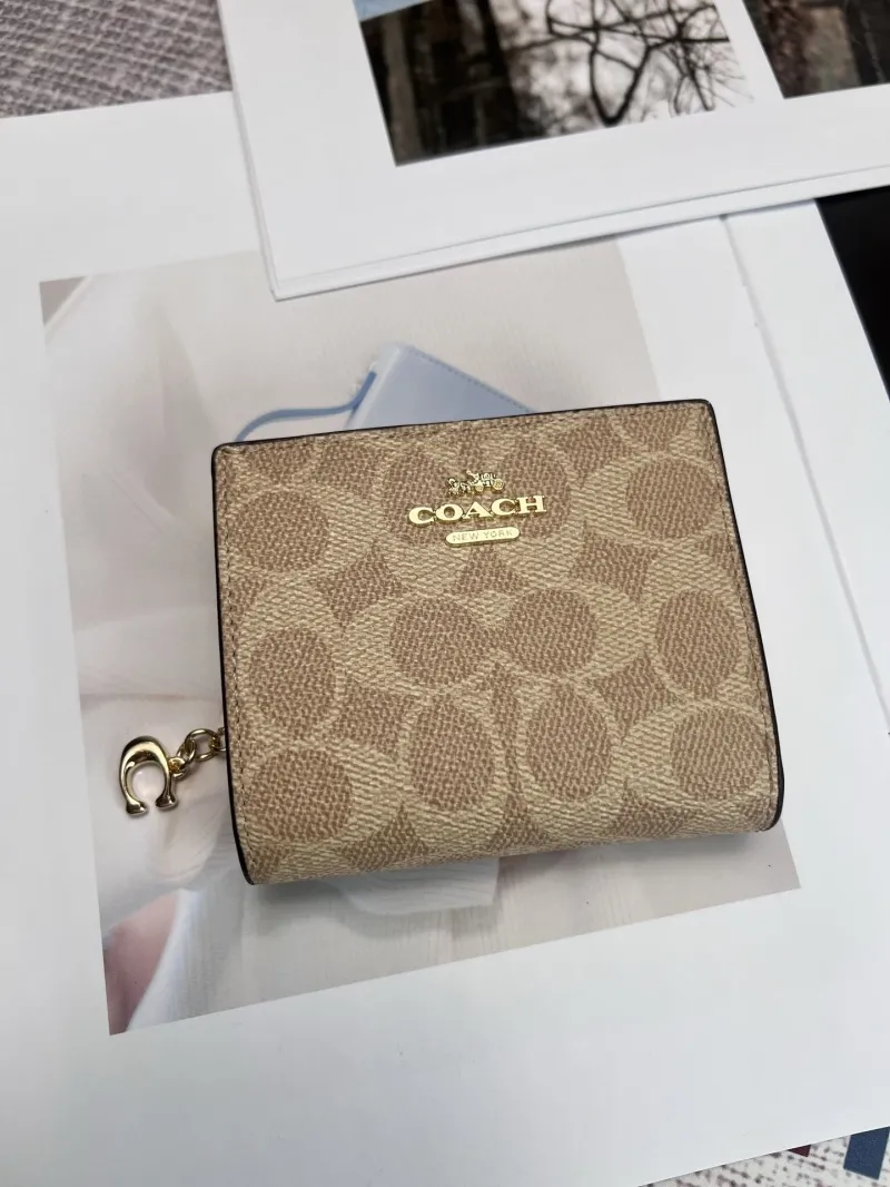 Coach Khaki Signature Small Bifold Wallet