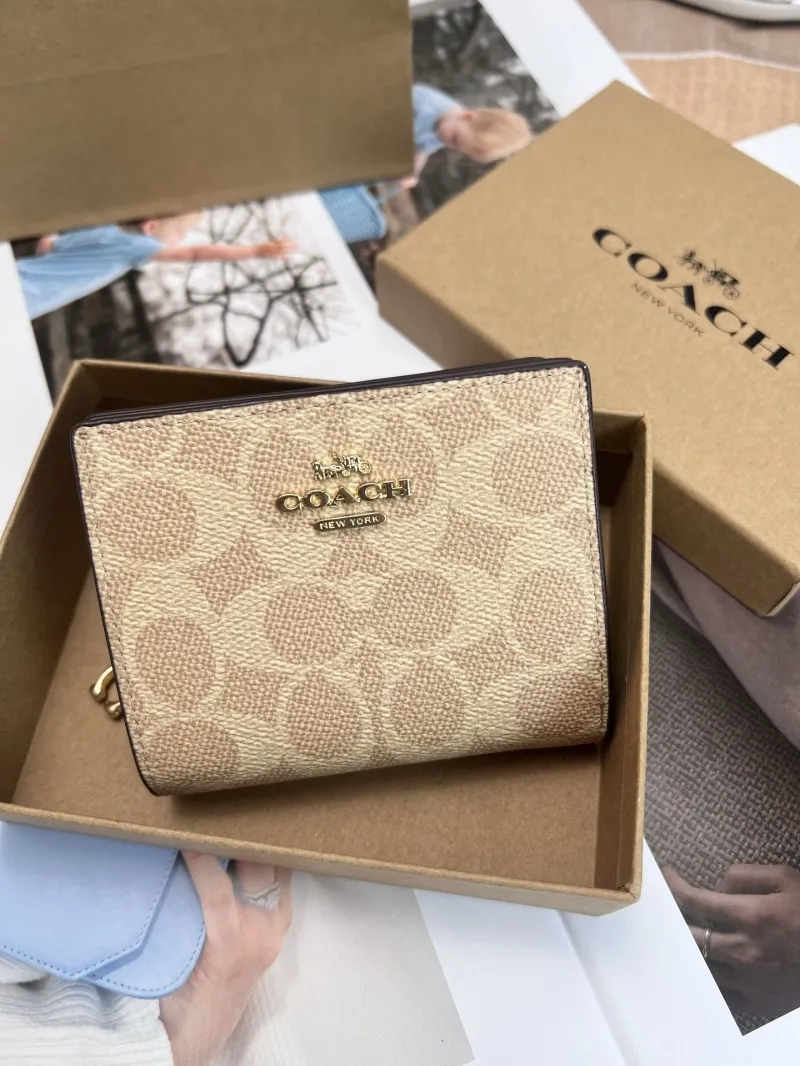 Coach Khaki Signature Small Bifold Wallet - Image 3