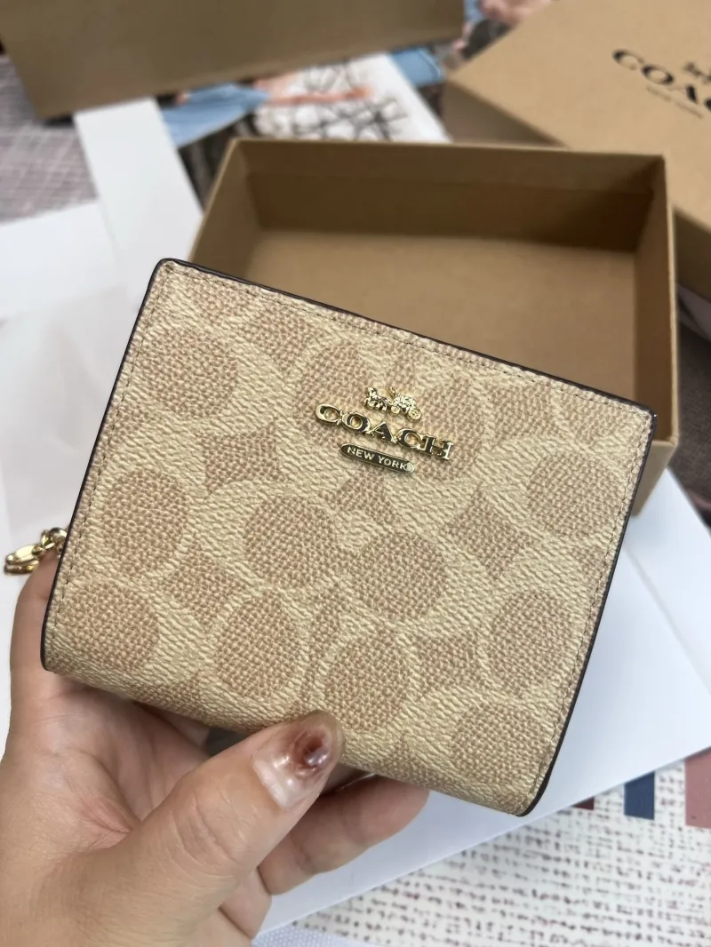 Coach Khaki Signature Small Bifold Wallet - Image 4