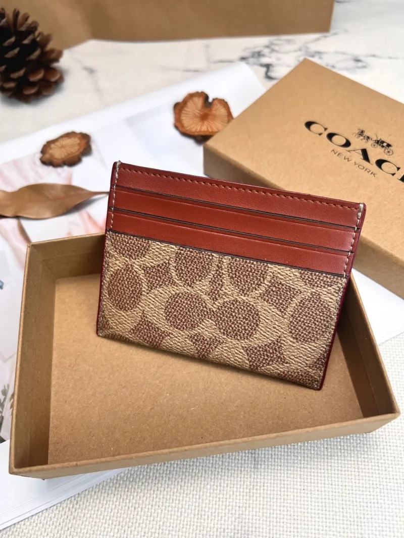 Alternative view of Coach Brown Signature Canvas Card Holder