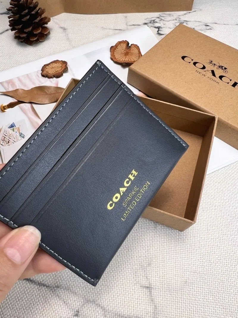 Coach Sparkie Limited Edition Navy Card Holder - Image 4
