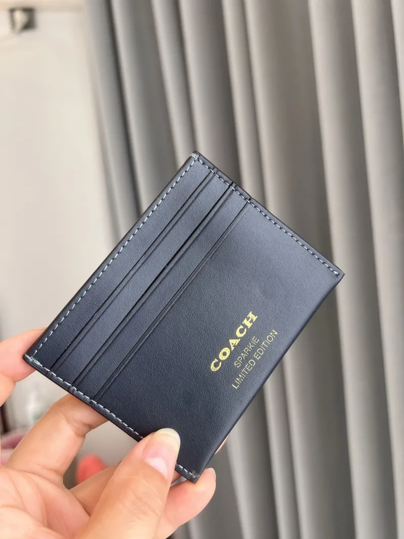 Coach Sparkie Limited Edition Navy Card Holder - Image 7