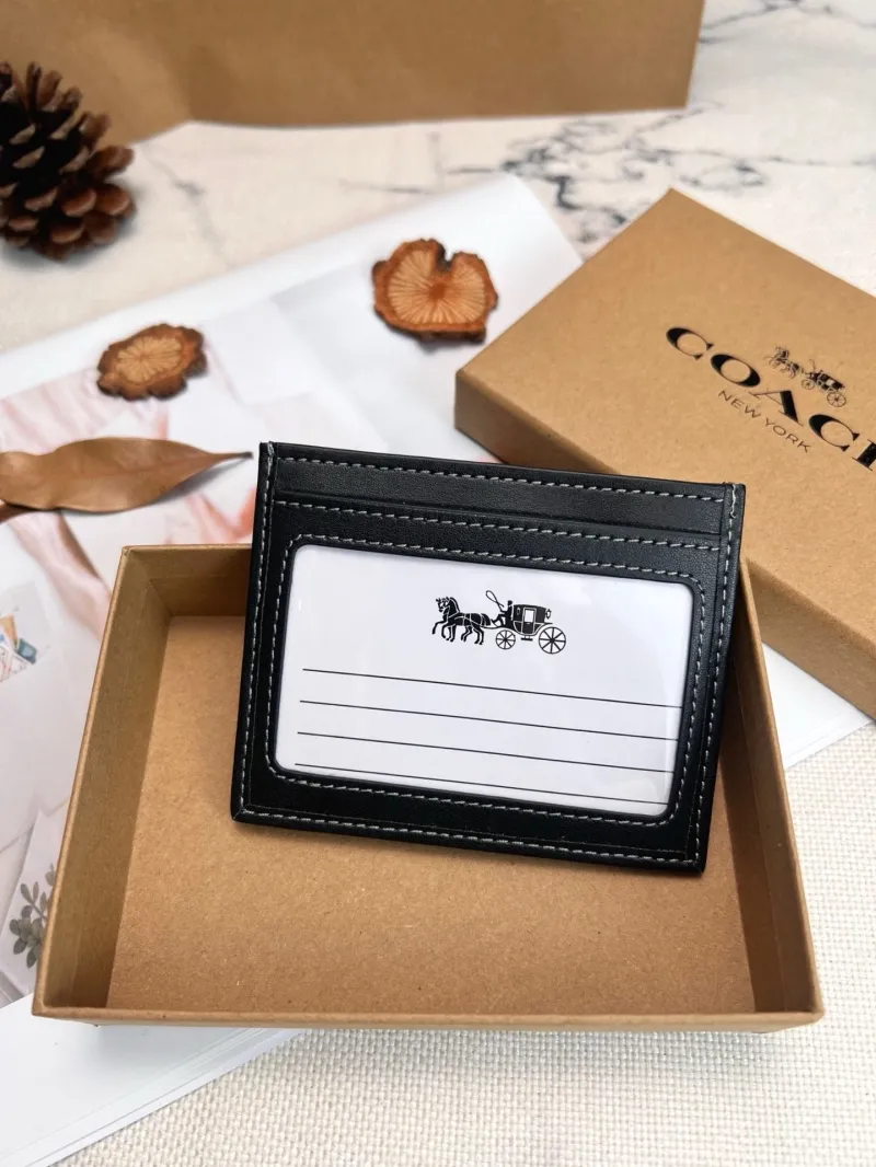 Alternative view of Coach Black Signature Canvas Card Holder