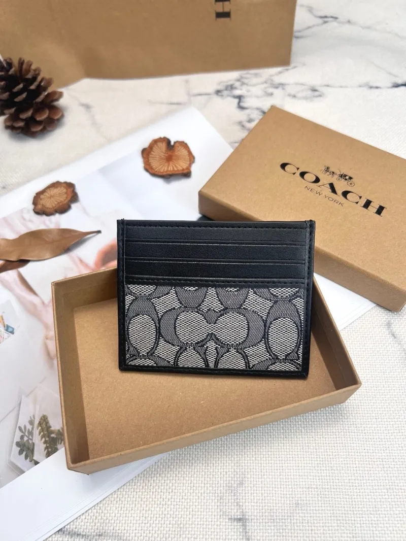 Coach Black Signature Card Holder 72