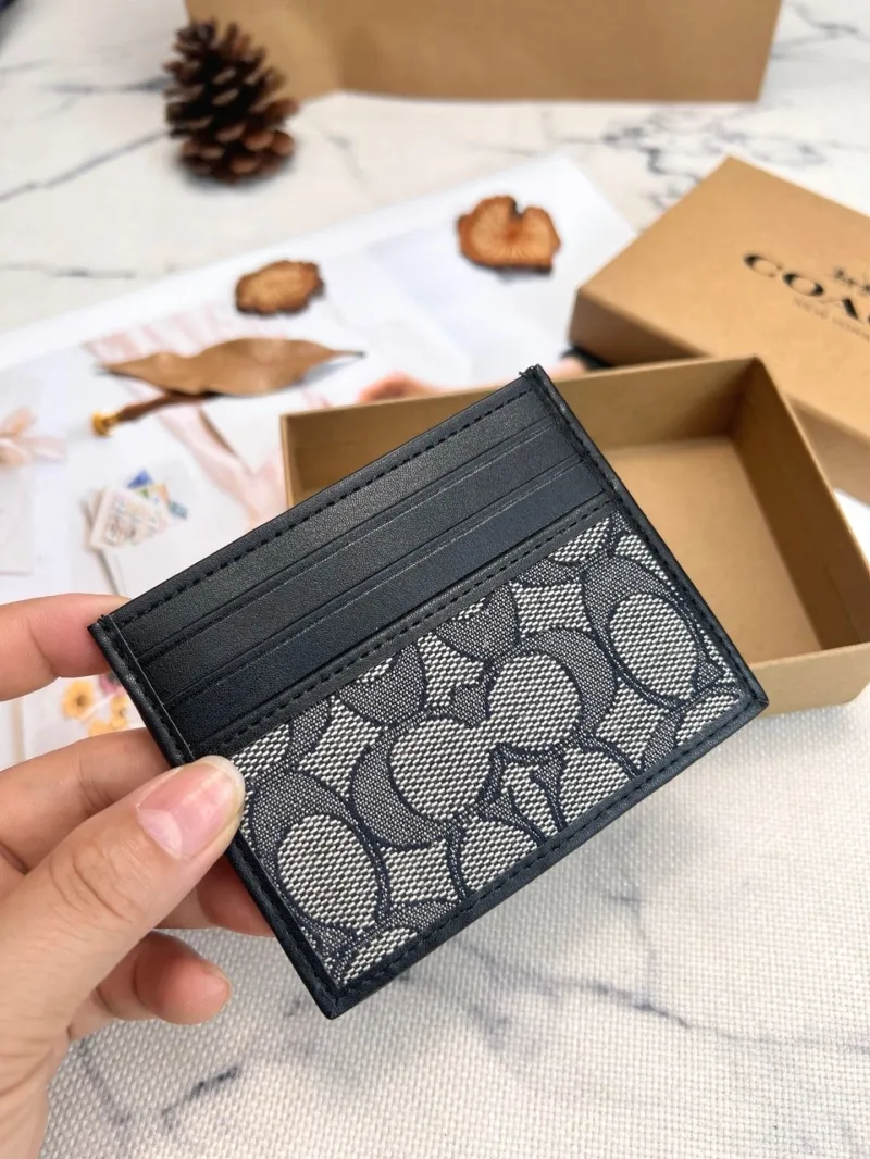 Coach Black Signature Card Holder 72 - Image 3