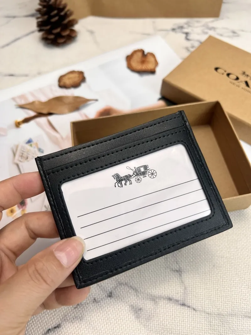Coach Black Signature Card Holder 72 - Image 4