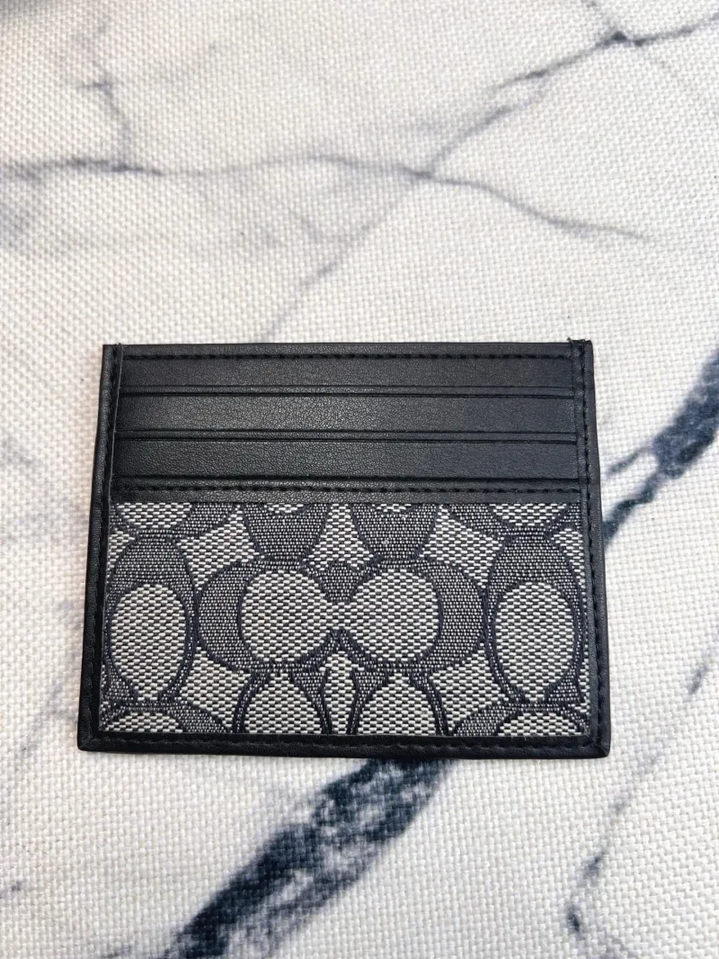 Coach Black Signature Card Holder 72 - Image 5