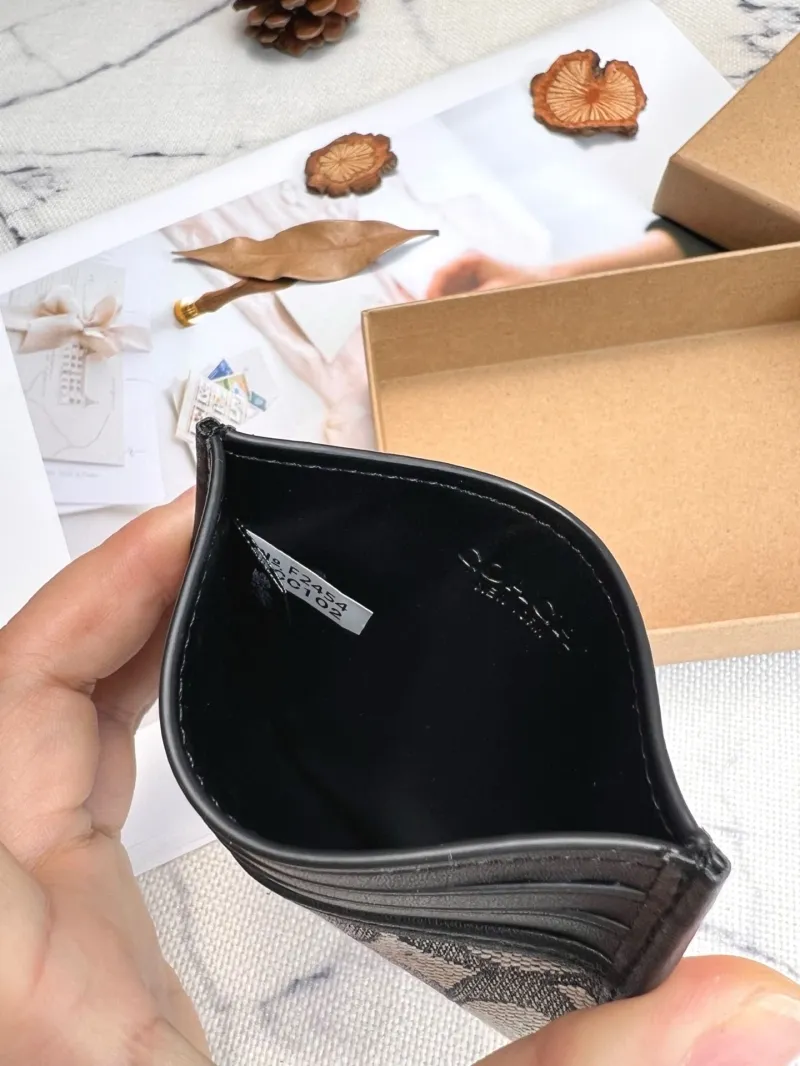 Coach Black Signature Card Holder 72 - Image 8