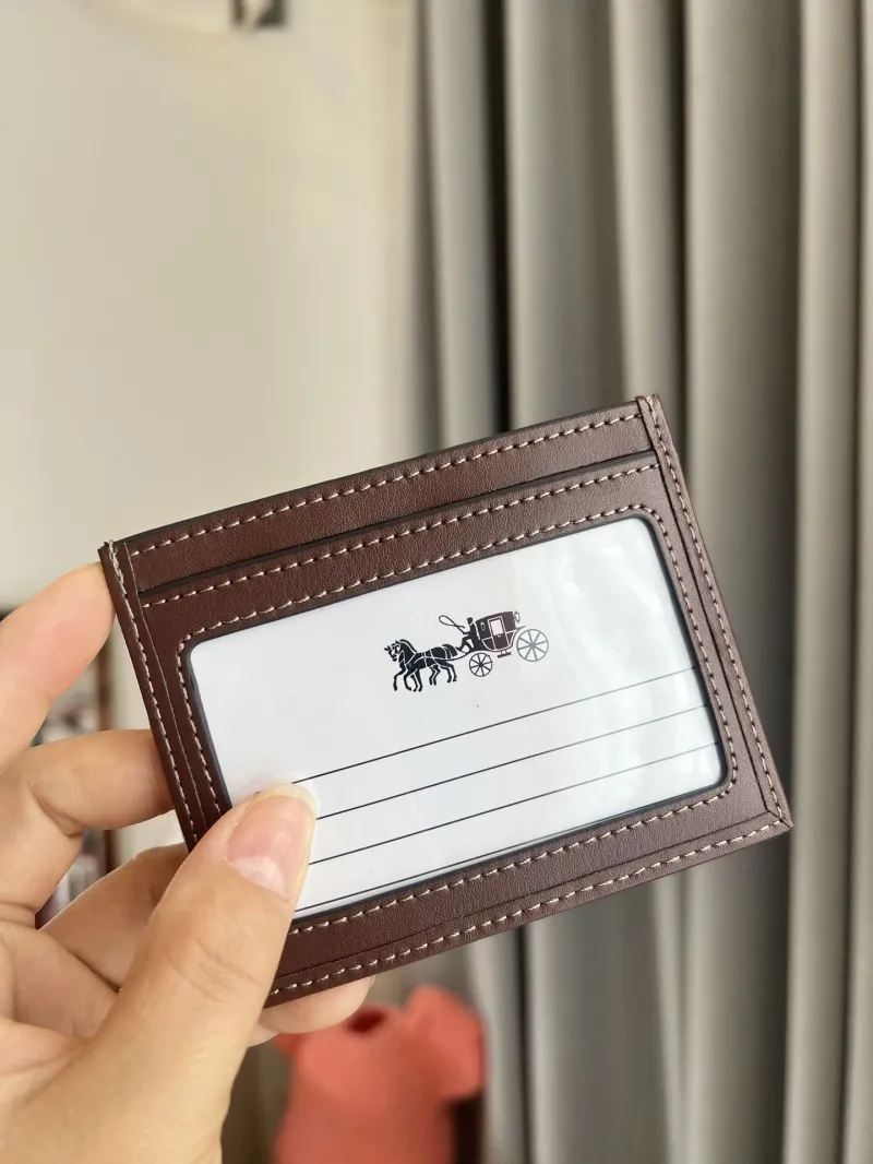 Coach Brown Signature Canvas Card Holder 73 - Image 6