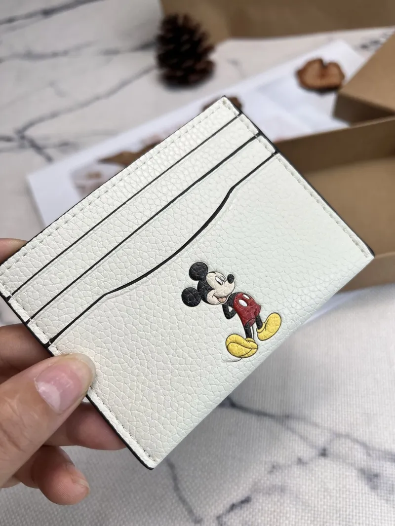 Coach Mickey Mouse White Card Holder - Image 3
