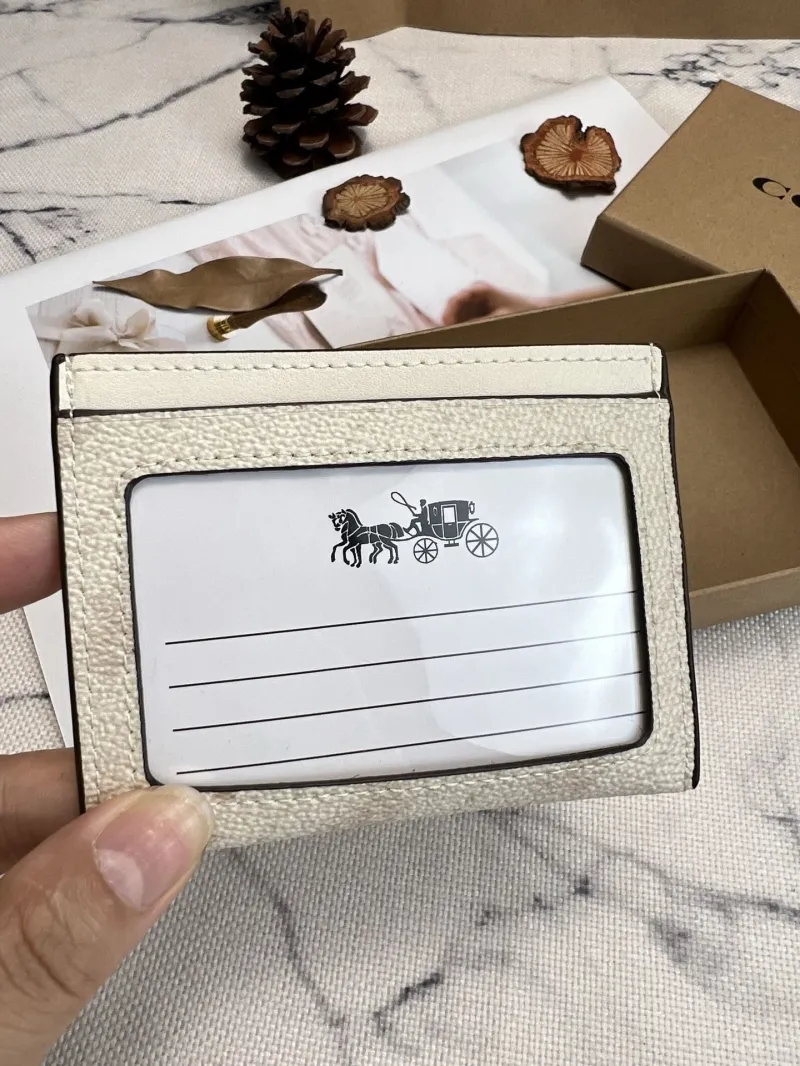Coach Off White Card Holder Wallet - Image 4