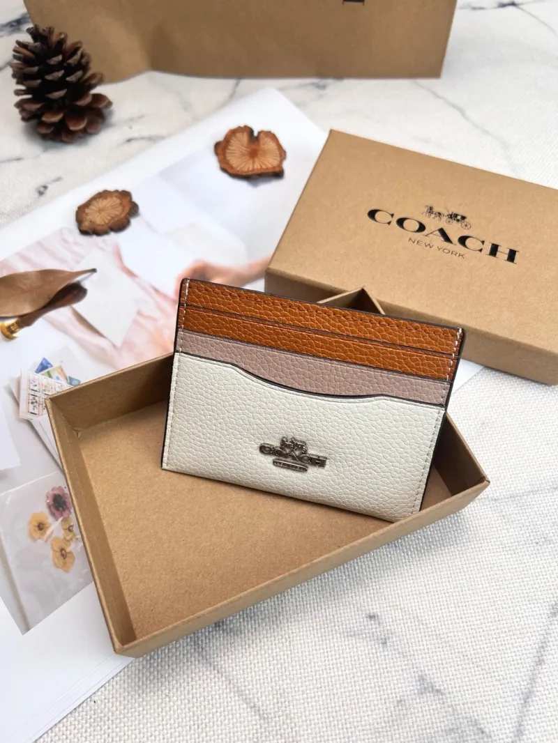 Coach Colorblock Leather Card Holder 83