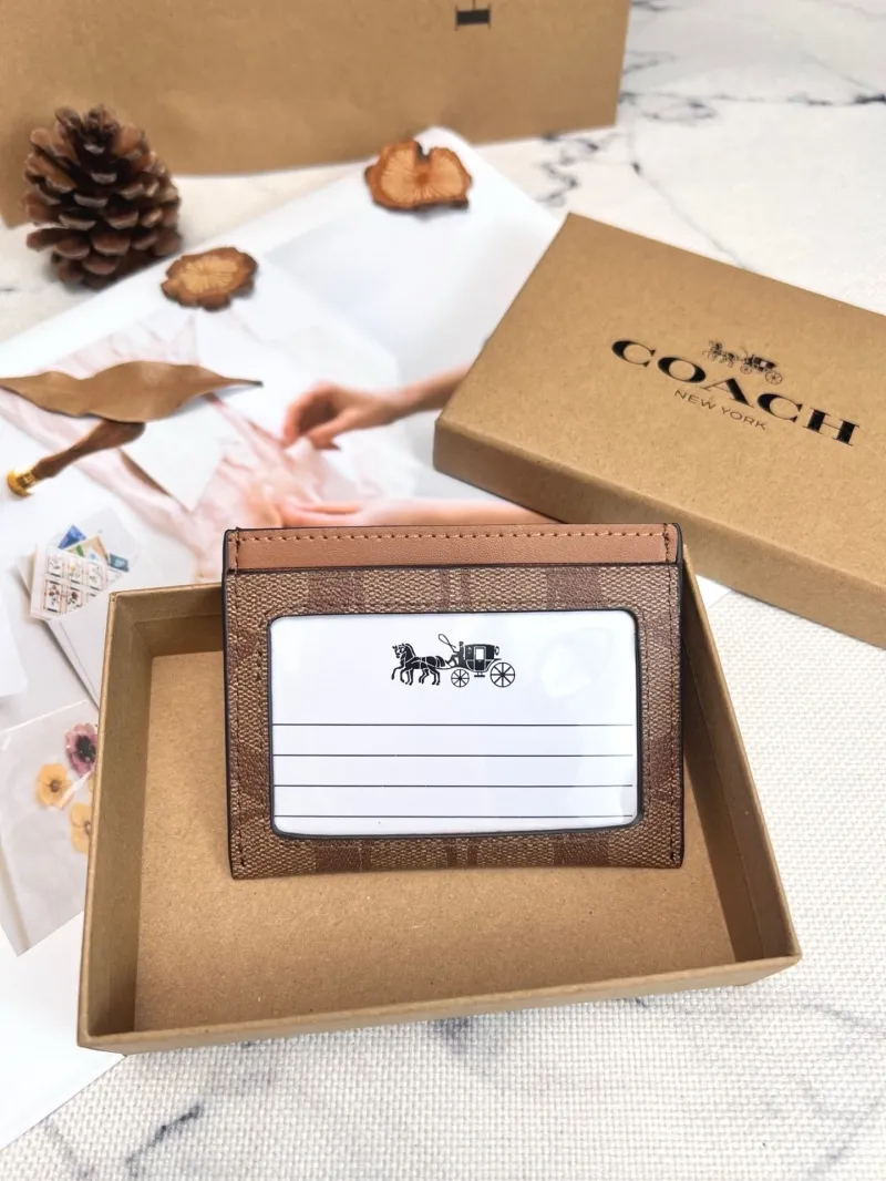Alternative view of Coach Brown Signature Card Holder