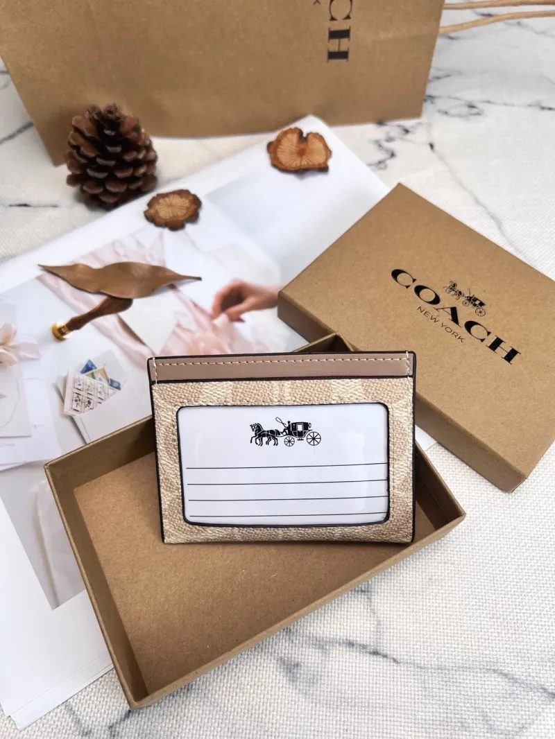 Alternative view of Coach Light Beige Signature Card Holder