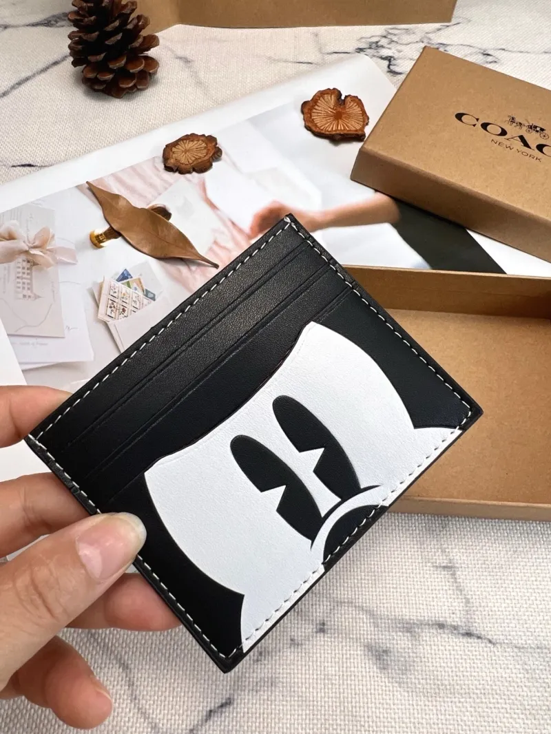 Coach Black White Mickey Card Holder - Image 3