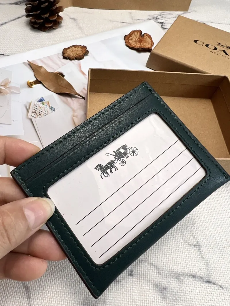 Coach Dark Green Disney Mickey Mouse Card Holder - Image 4