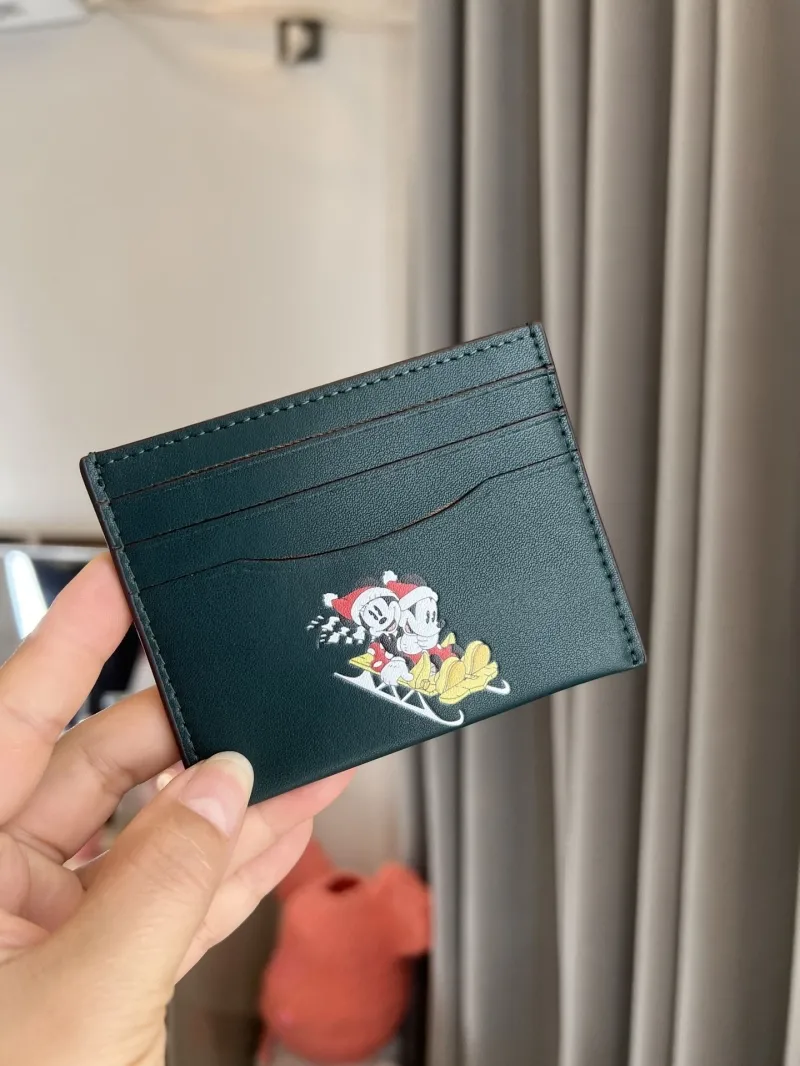 Coach Dark Green Disney Mickey Mouse Card Holder - Image 6