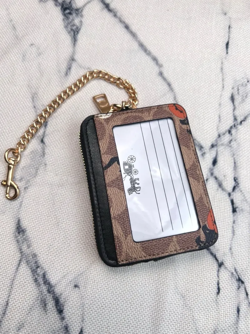 Alternative view of Coach Halloween Print Zip Card Case with Chain