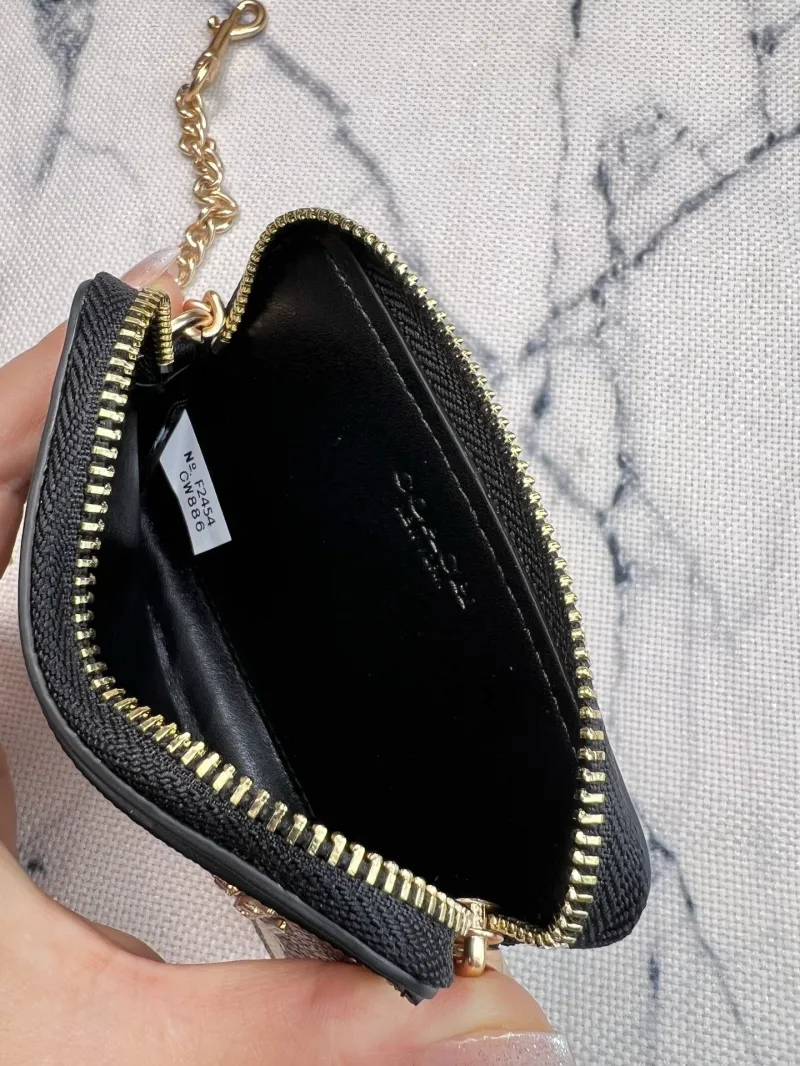 Coach Halloween Print Zip Card Case with Chain - Image 9