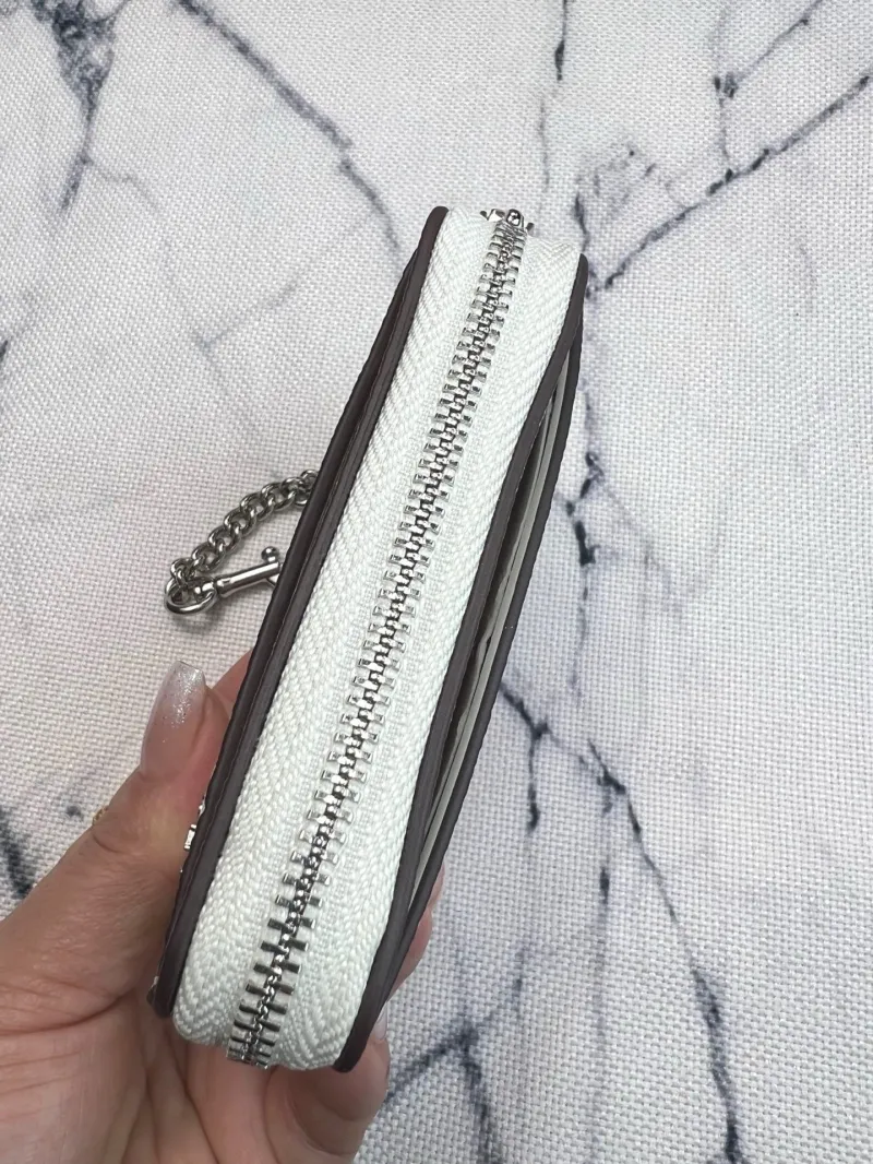 Coach Off White Rocket Print Chain Card Case Wallet - Image 7