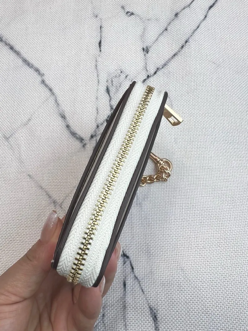 Coach White Insect Print Chain Card Case Wallet - Image 7