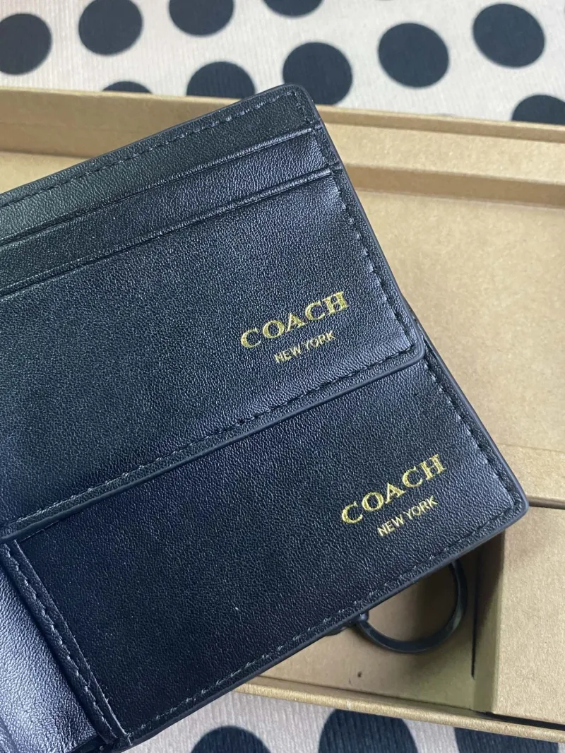 Coach Signature Wallet Card Case Keychain Set - Image 6
