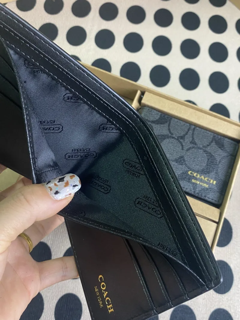 Coach Signature Wallet Card Case Keychain Set - Image 8