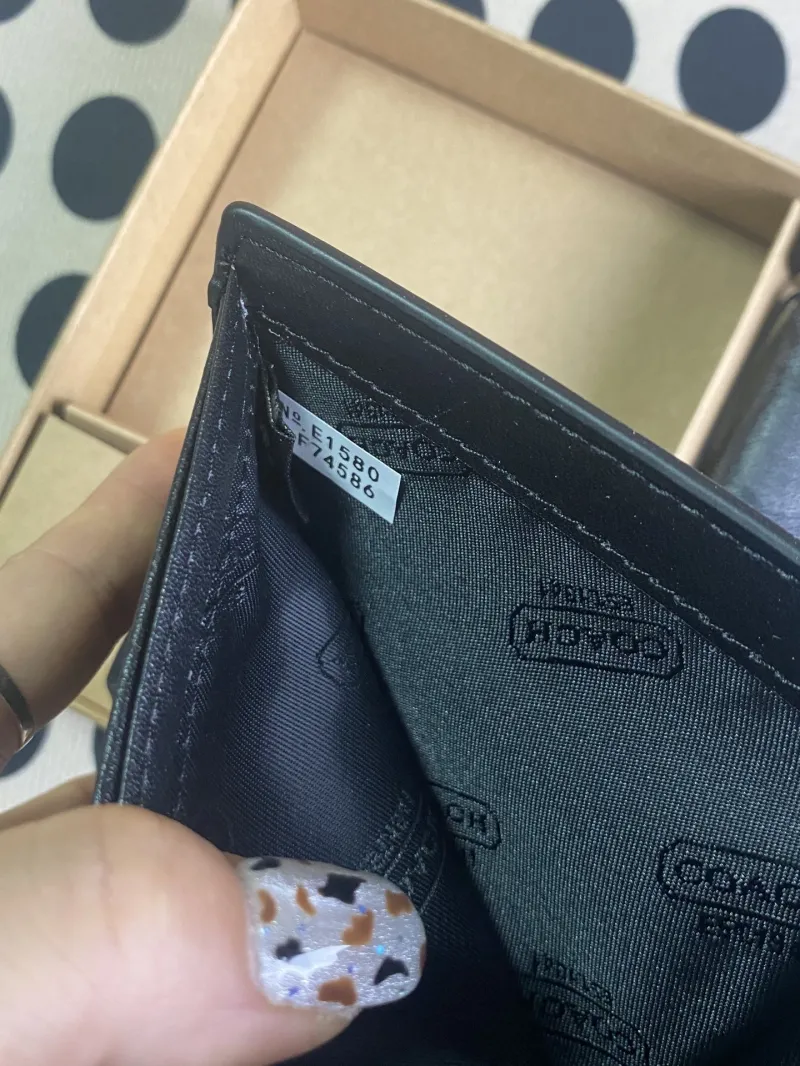 Coach Signature Wallet Card Case Keychain Set - Image 9