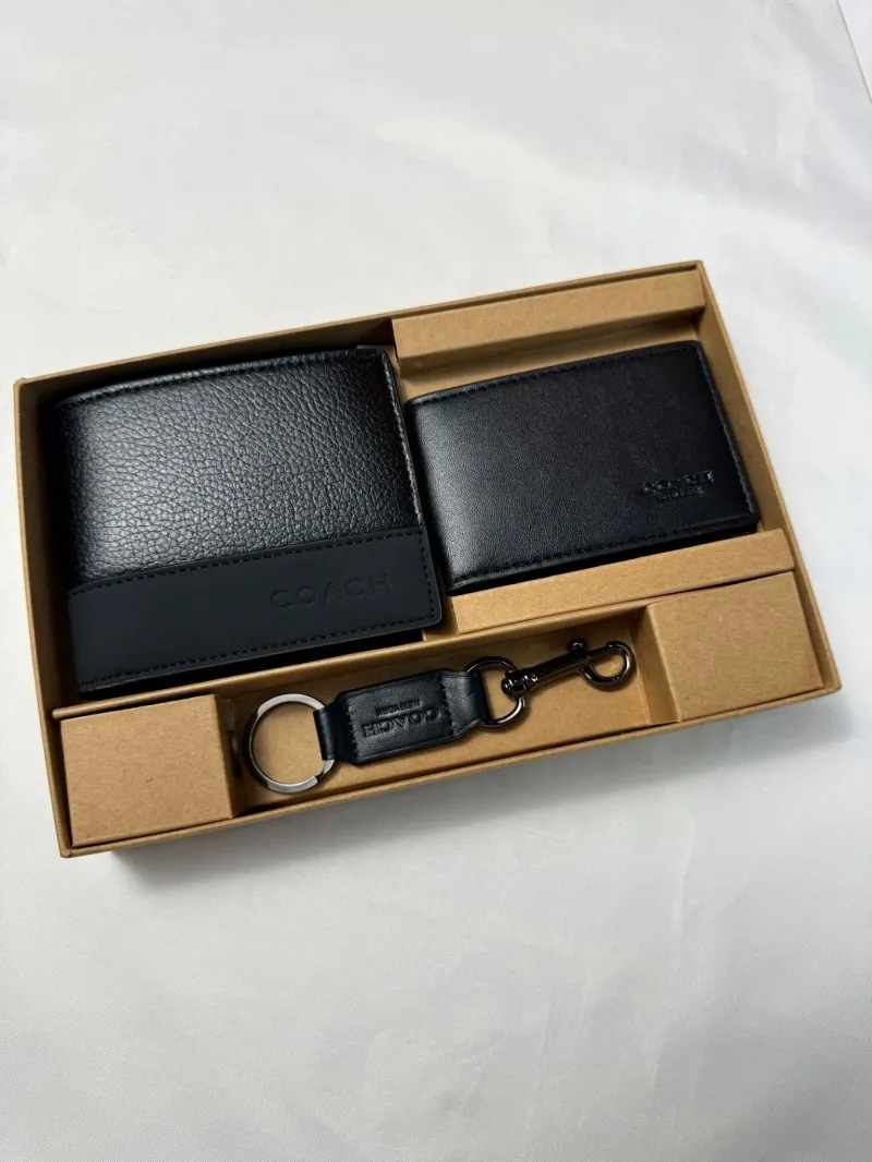 Alternative view of Coach Leather Wallet Keychain Gift Set