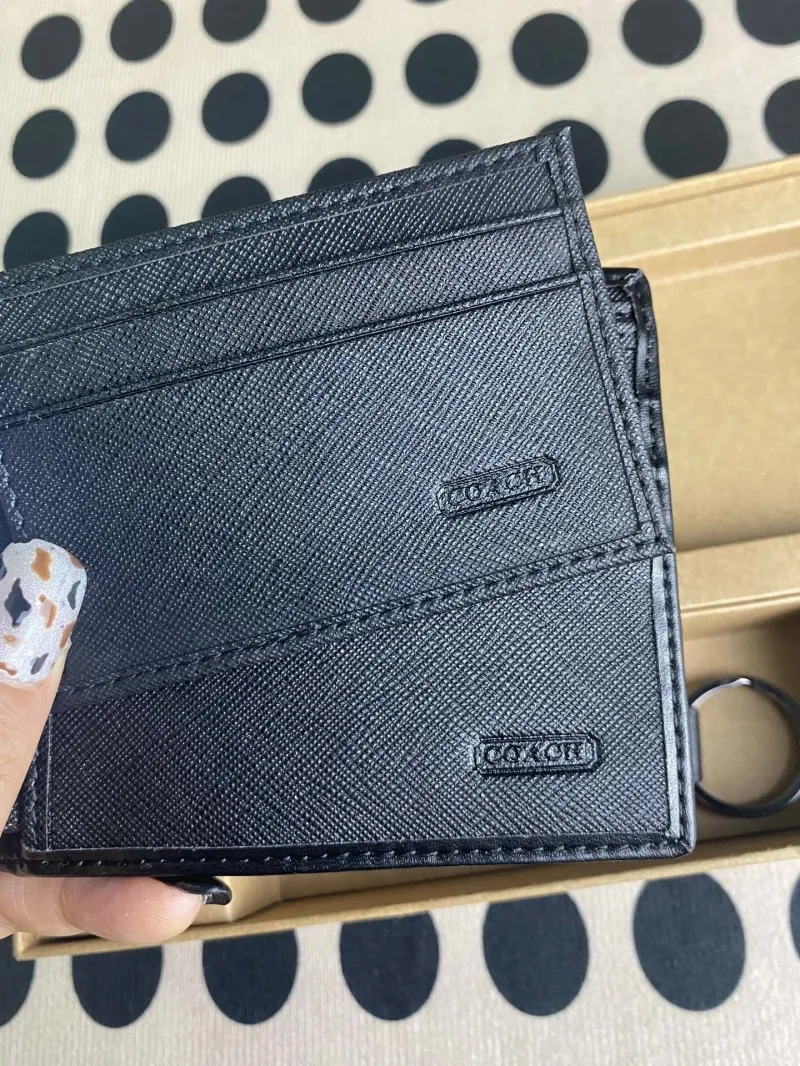 Coach Gray Black Wallet Keychain Gift Set - Image 6