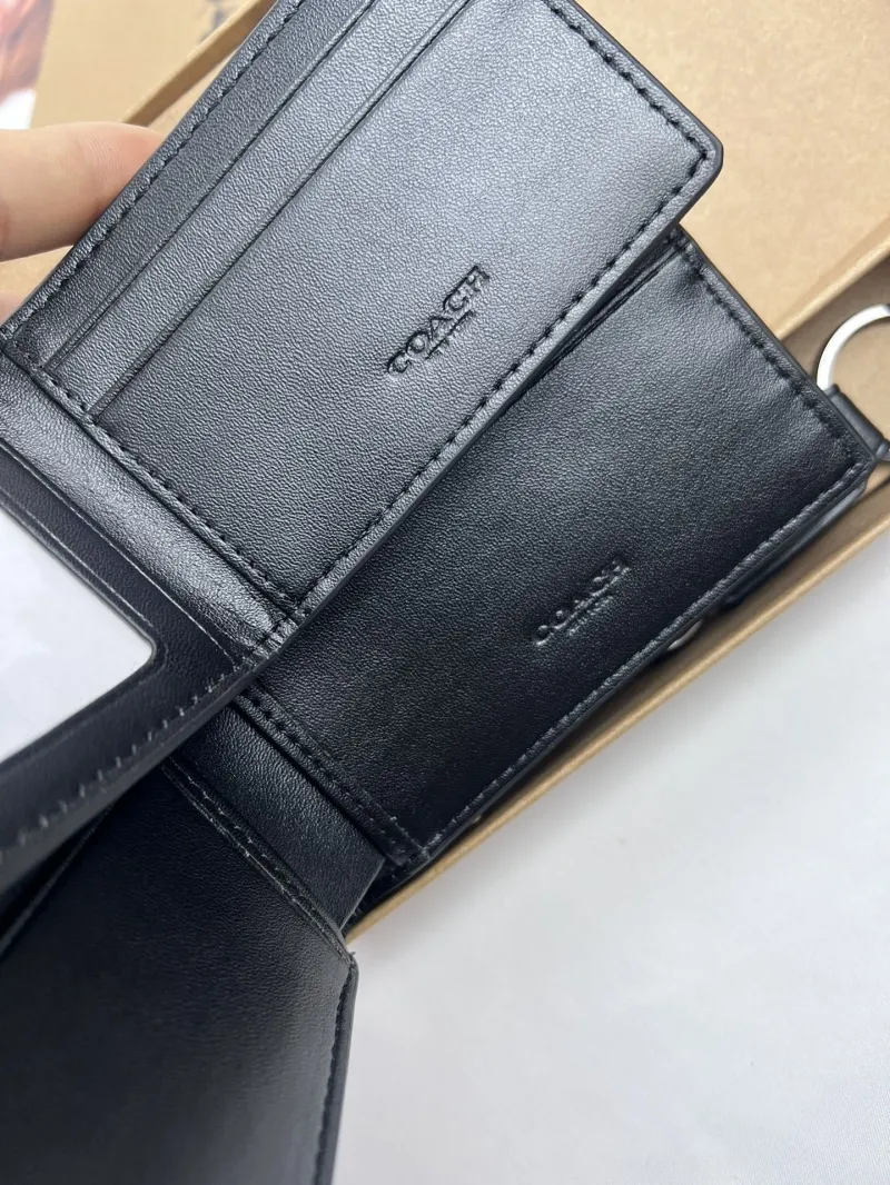 Coach Brown Leather Wallet Keychain Gift Set - Image 7