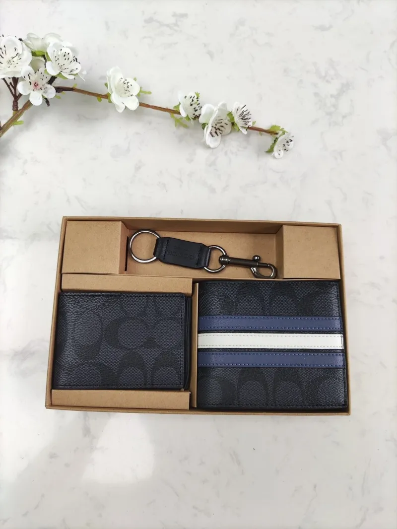 Alternative view of Coach Black Signature Wallet Keychain Gift Set
