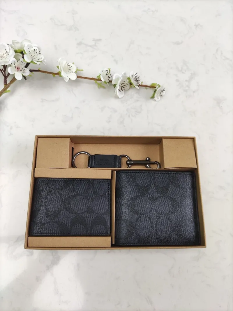 Alternative view of Coach Black Wallet Keychain Gift Set