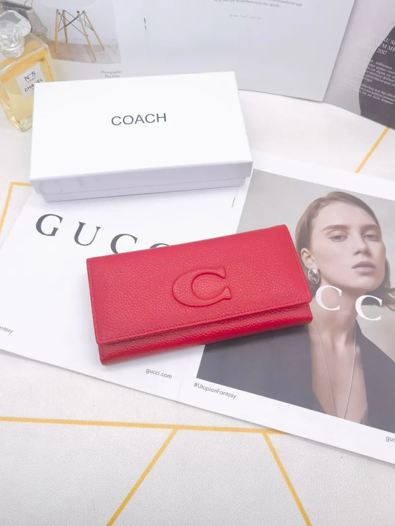 Alternative view of Coach Women's Red Leather Continental Wallet