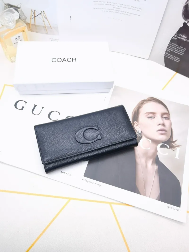 Alternative view of Coach Pebbled Leather Long Wallet