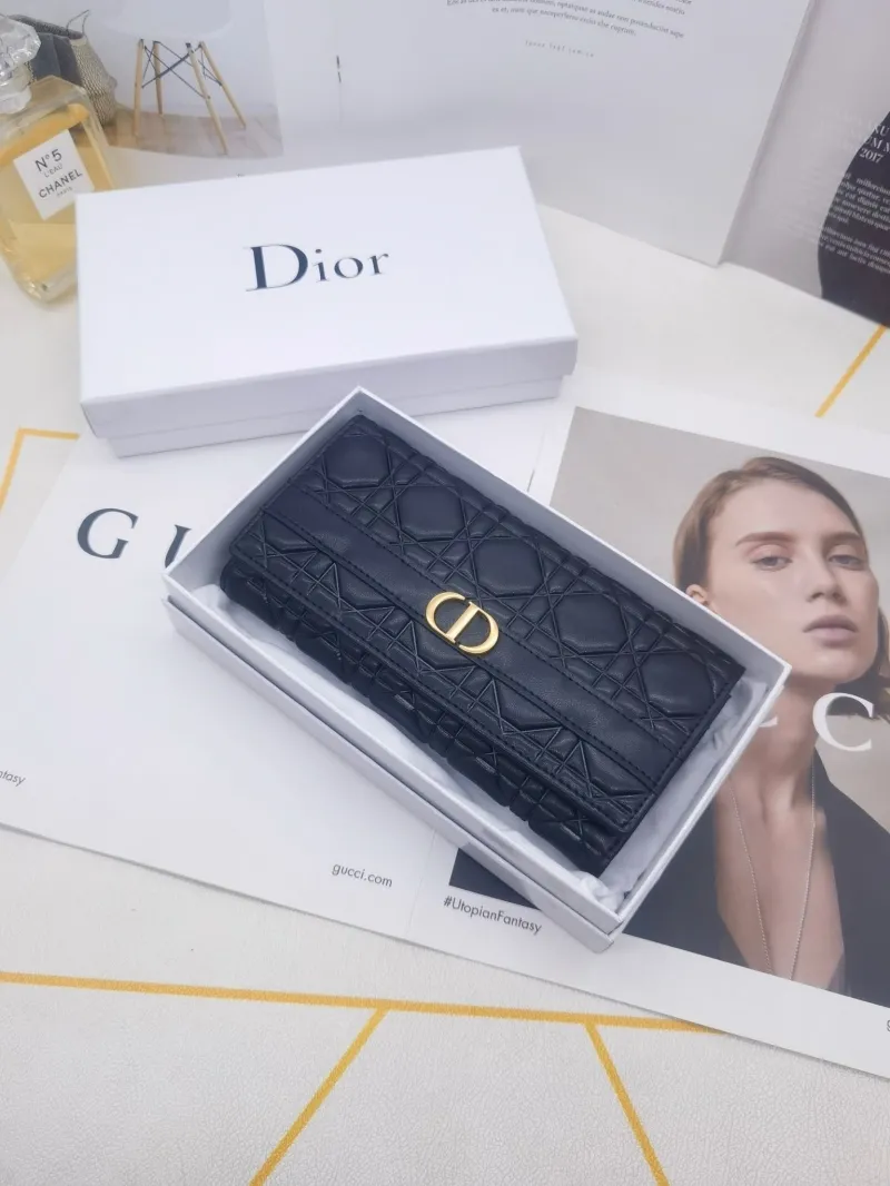 Dior 8602 Quilted Leather Long Wallet - Image 3
