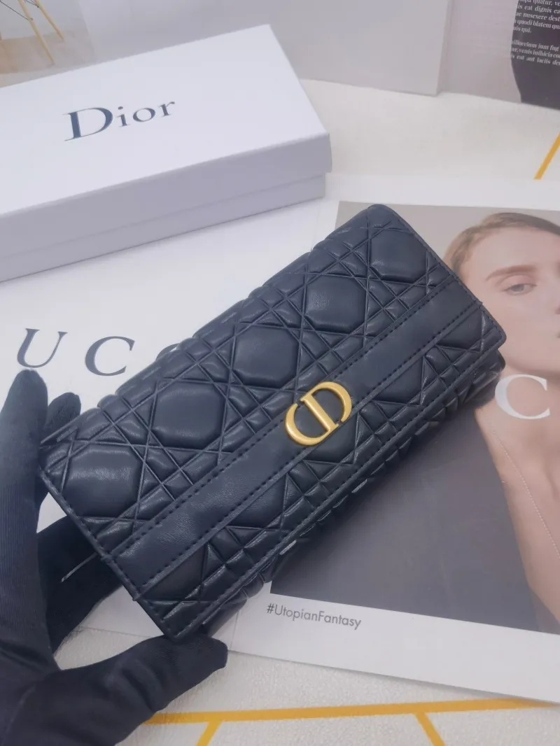 Dior 8602 Quilted Leather Long Wallet - Image 6